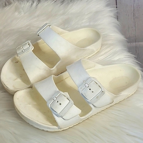 Birkenstock Arizona White Eva Foam Strappy Sandals Youth Size 33 US Size 2-2.5 - Picture 9 of 17